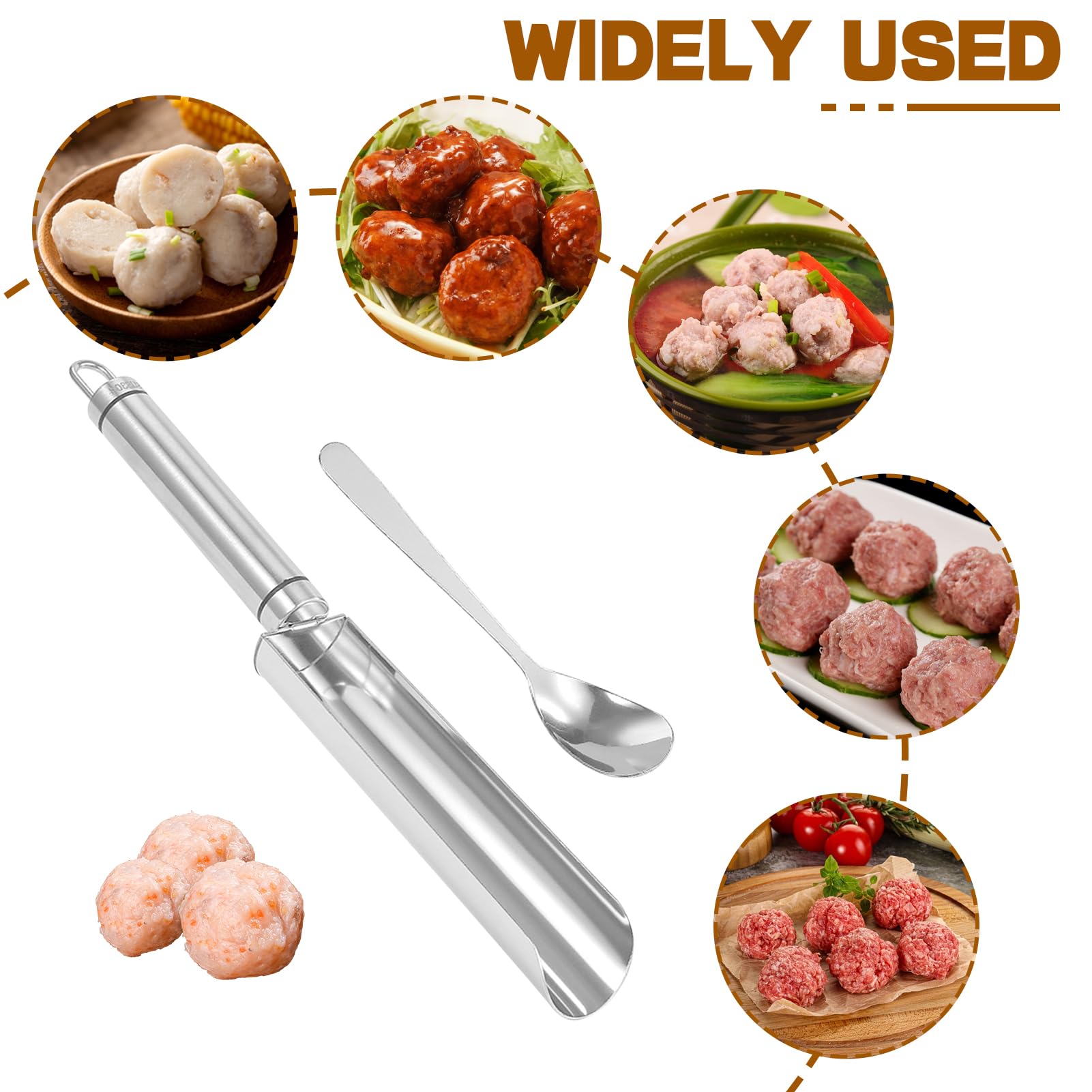 Moule à Boulettes De Viande Manuel Triplet - Antiadhésif En Acier Inoxydable 304, Pour Viande, Poisson, Crevettes