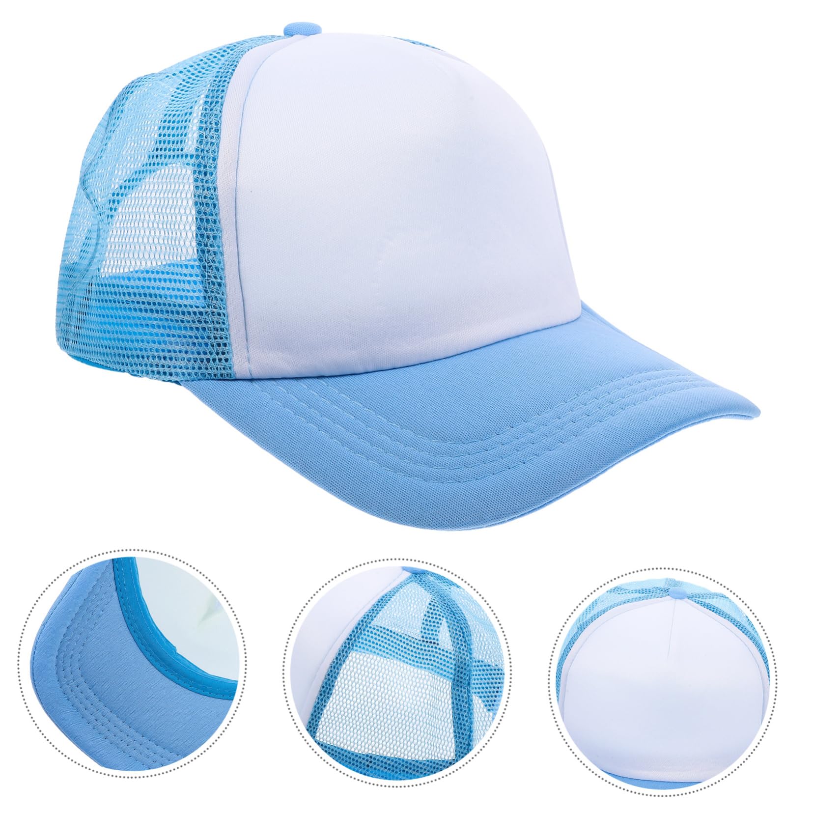 Toyvian Gorra de Béisbol Mesh para Sublimación Gorra DIY Ligera y Transpirable para Hombre Paquete de Unidades para Actividades