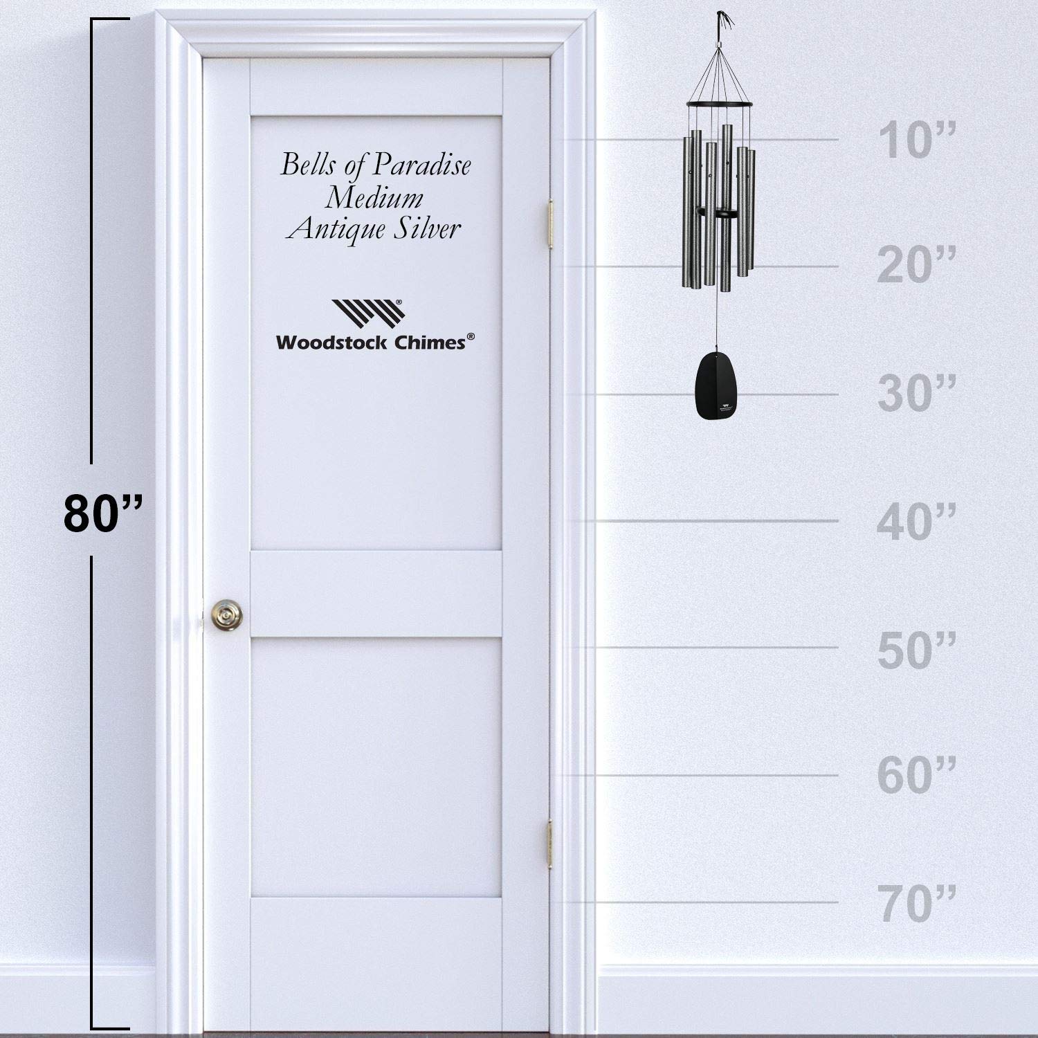 Where To Buy Woodstock Medium Argent Antique Cloches Du Paradis Carillon Carillon Bpmas Carillons Décoratifs D'extérieur