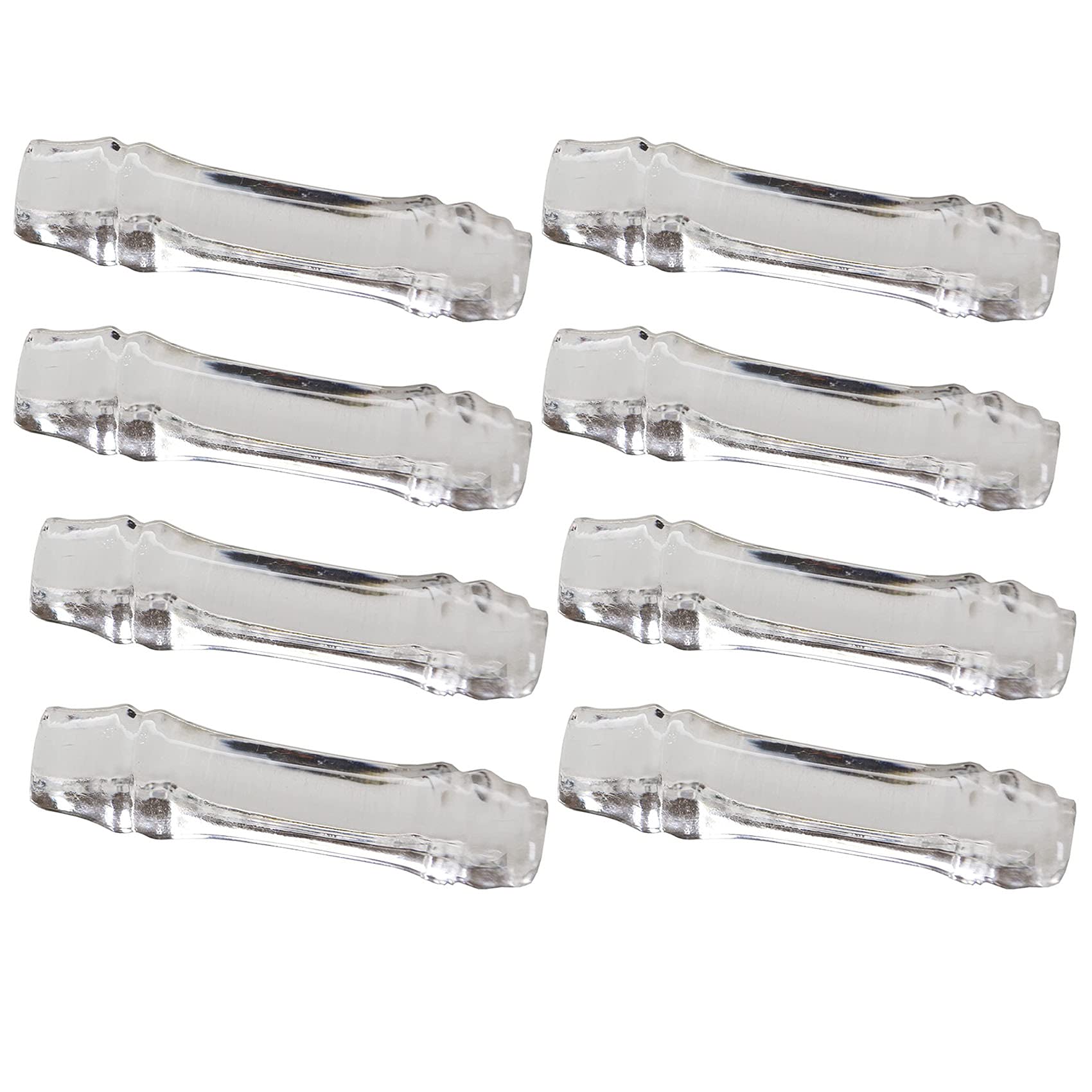 8 Piece Fashion Transparent Glass Chopstick Rest Spoon Fork Knife Holder (bamboo)