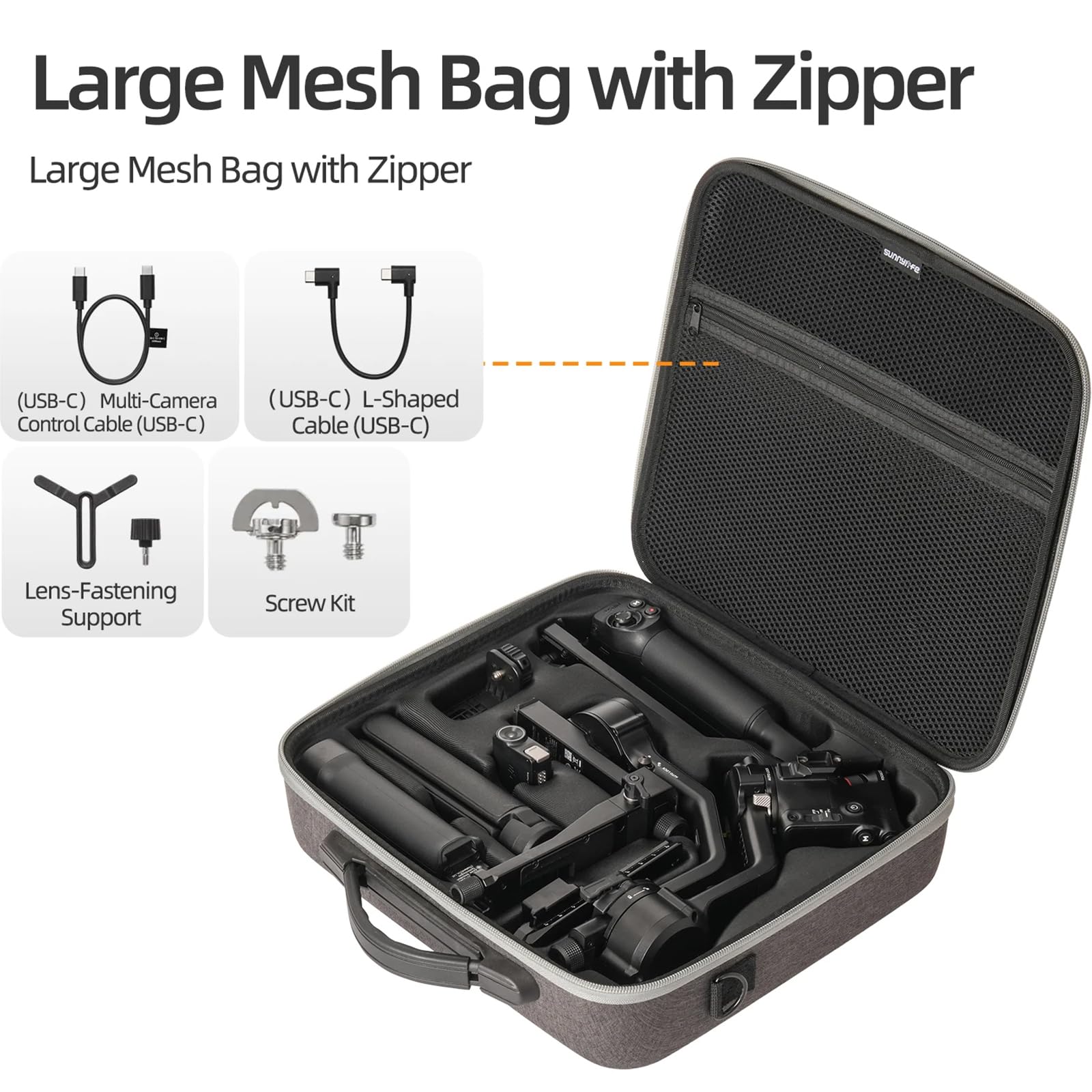 Custodia Borsa per DJI RS 5, Ronin 5 Gimbal Stabilizzatore Case, Custodia da trasporto Borsa a mano Case da viaggio Portatile Bag a tracolla Accessori per DJI RS 5 Combo