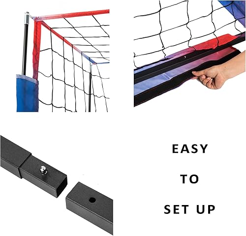 Miniatura 5 de BONLAMEPRO Portería de fútbol portátil de color degradado, marco plegable de 8 x 5 pies, nueva actualización, menos espacio de almacenamiento,