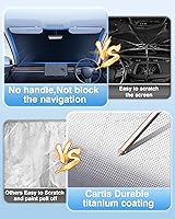 Vista 5 de Parasol que no se despega para Ford Maverick 2022 2023 2024 2025, accesorios plegables para ventana delantera de automóvil, parasol UPF 50+