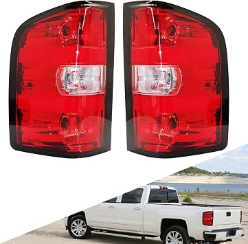 Tail Lights Brake Lamps Assembly Rear Lights Driver and Passenger Side Replacement for Silverado 2007-2013