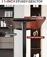 Vista 6 de SANODESK - Escritorio eléctrico de pie de 60 x 24 pulgadas, escritorio integral de altura ajustable, con controlador de 6 botones, escritorio