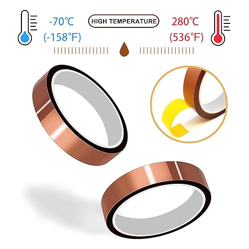 Miniatura 2 de Brozigo 6 rollos de cinta térmica para sublimación, juego de cinta resistente al calor para manualidades electrónicas, 0.394 in x 108 pies (108.3