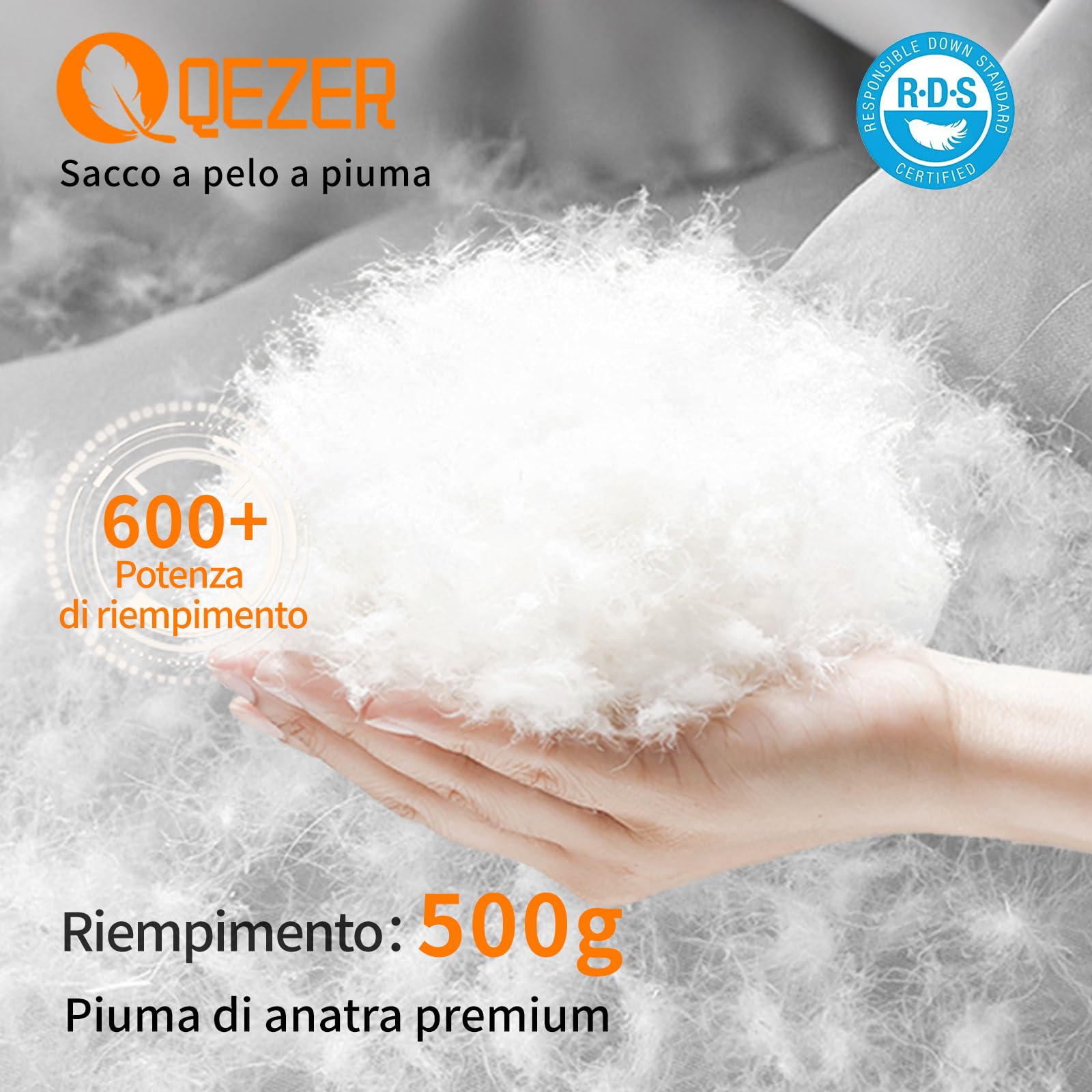 Sacco a pelo in piuma ultraleggero Sacco a Pelo per Adulti e Bambino 12°C a -8°C [1080g-2140g] per campeggio, escursioni e trekking, attività all'aperto 3~4 stagioni