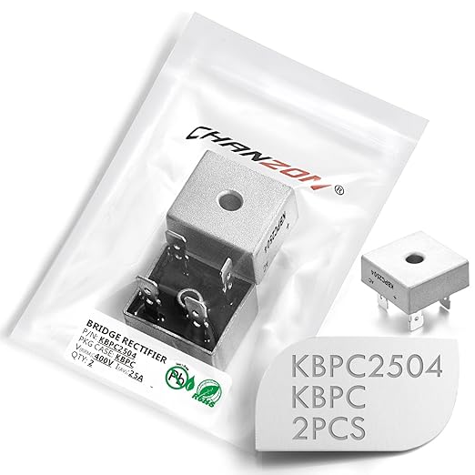 (Pack of 2 Pieces) Chanzon KBPC2504 Bridge Rectifier Diode 25A 400V