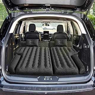 Sponsored Ad - Umbrauto SUV Air Mattress for Trunk: Upgraded Car Camping Mattress with Flocked Surface and Extra Thick Bot...
