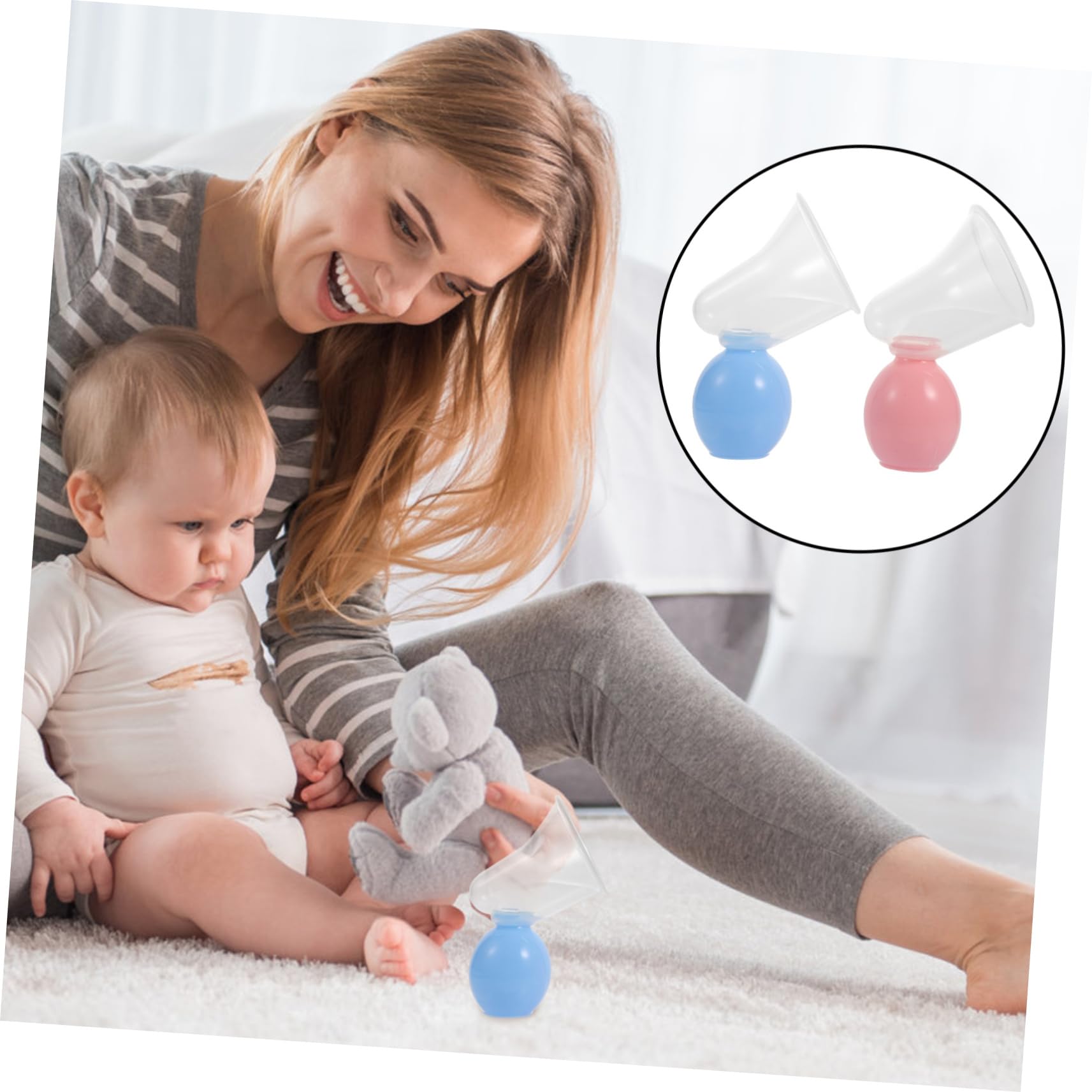 SHOWERORO Breastmilk Suction Tool Portable Breastfeeding Supplies Suction Release for Rapid Milk Extraction for Camping Travel
