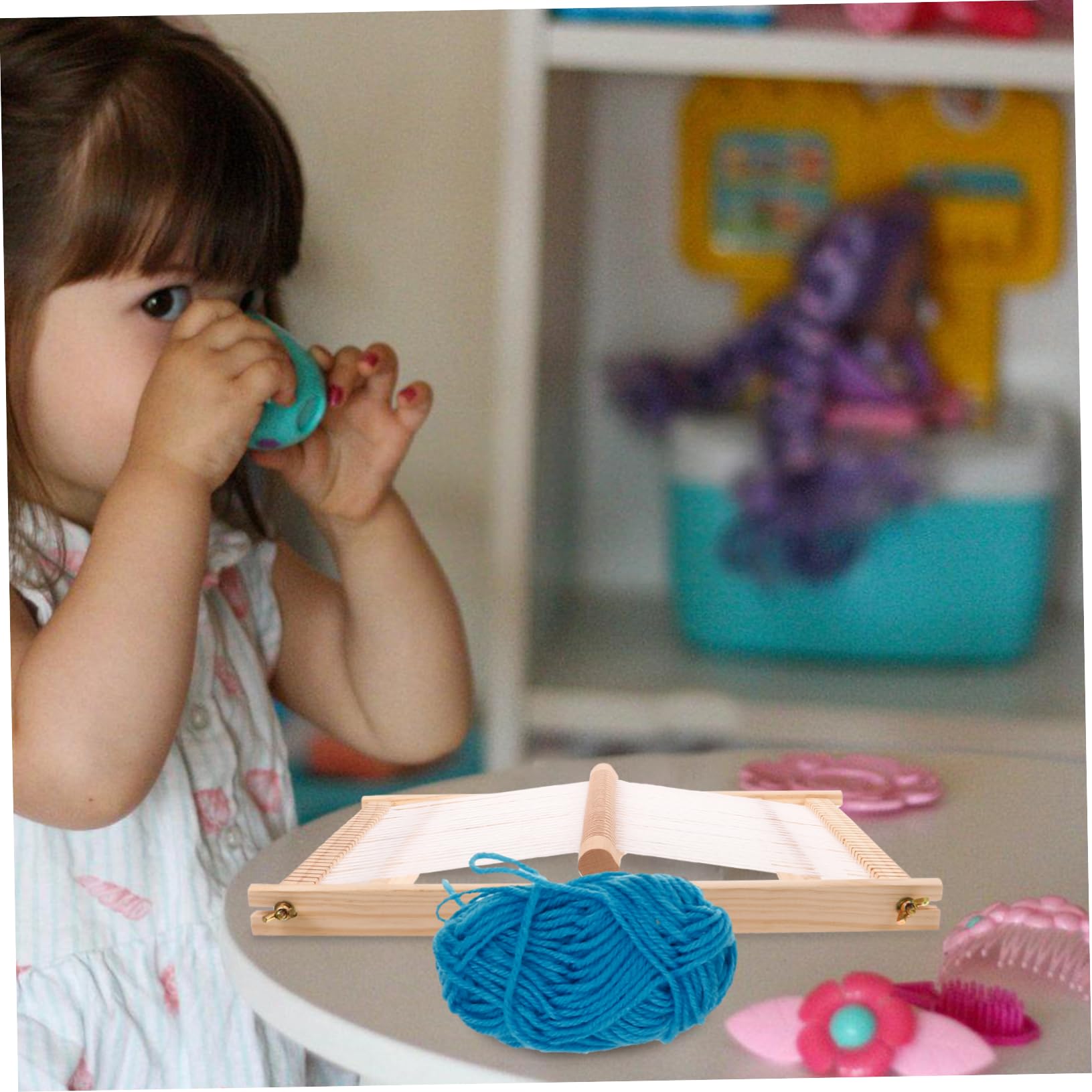 Telar Manual de Madera Grande para Niños, Juguete de Tejido DIY
