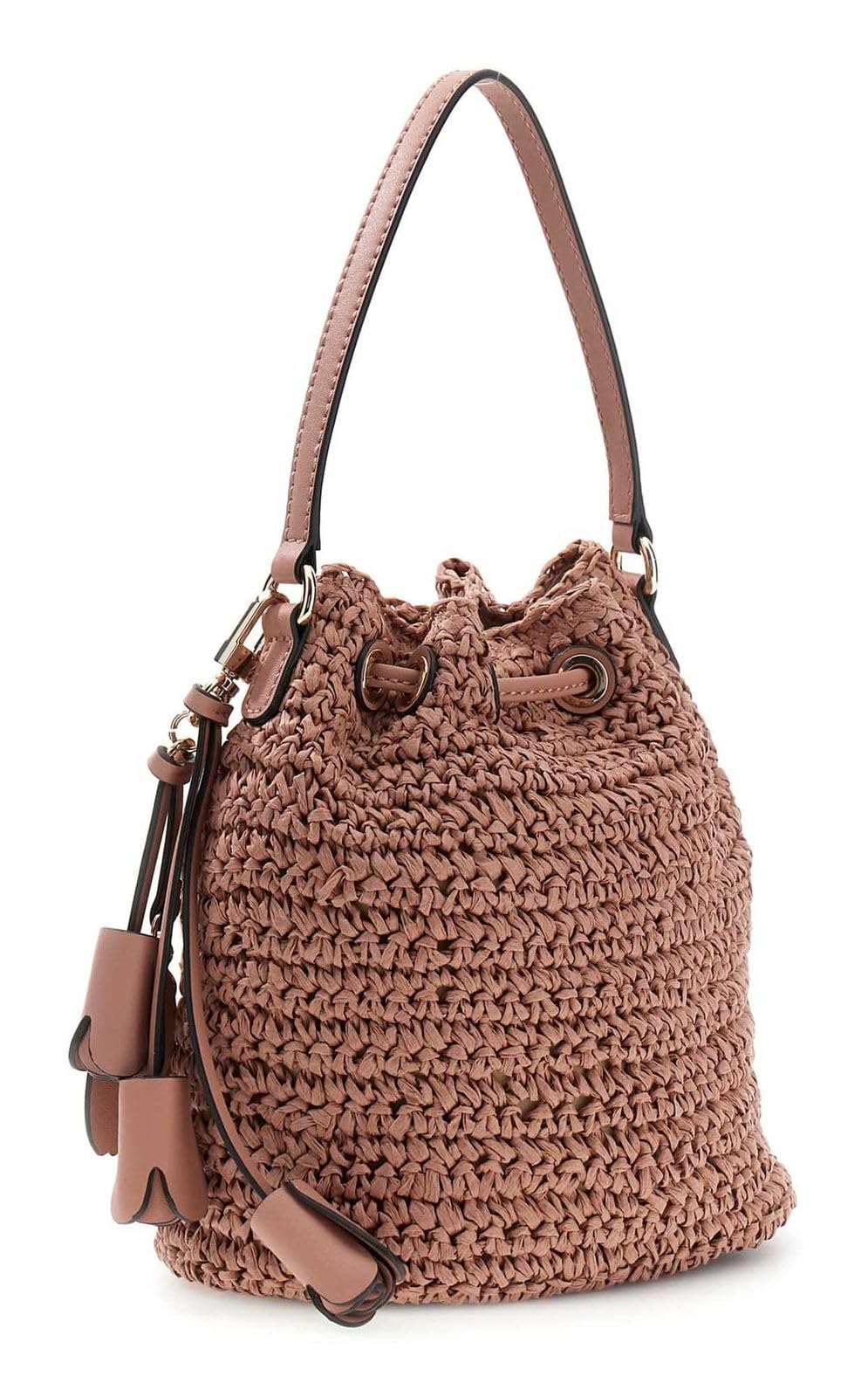 GUESS Umhängetasche Handtasche Ofelia Top Handle Bucket Coral Pink altrosa