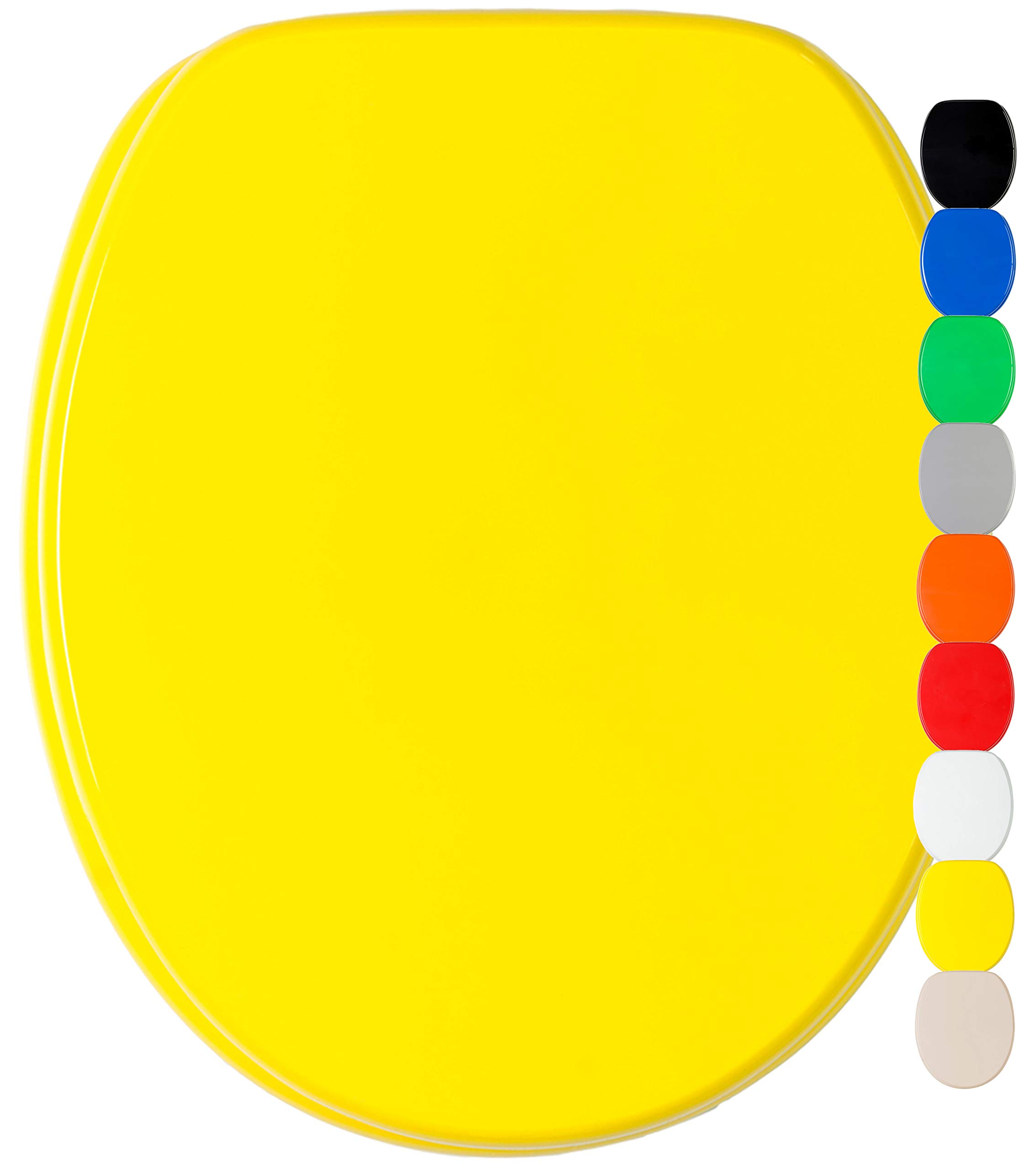 Sanilo Toilet Seat, Wide Choise of Toilet Seats, Stable Hinges, Easy to Mount (Yellow)