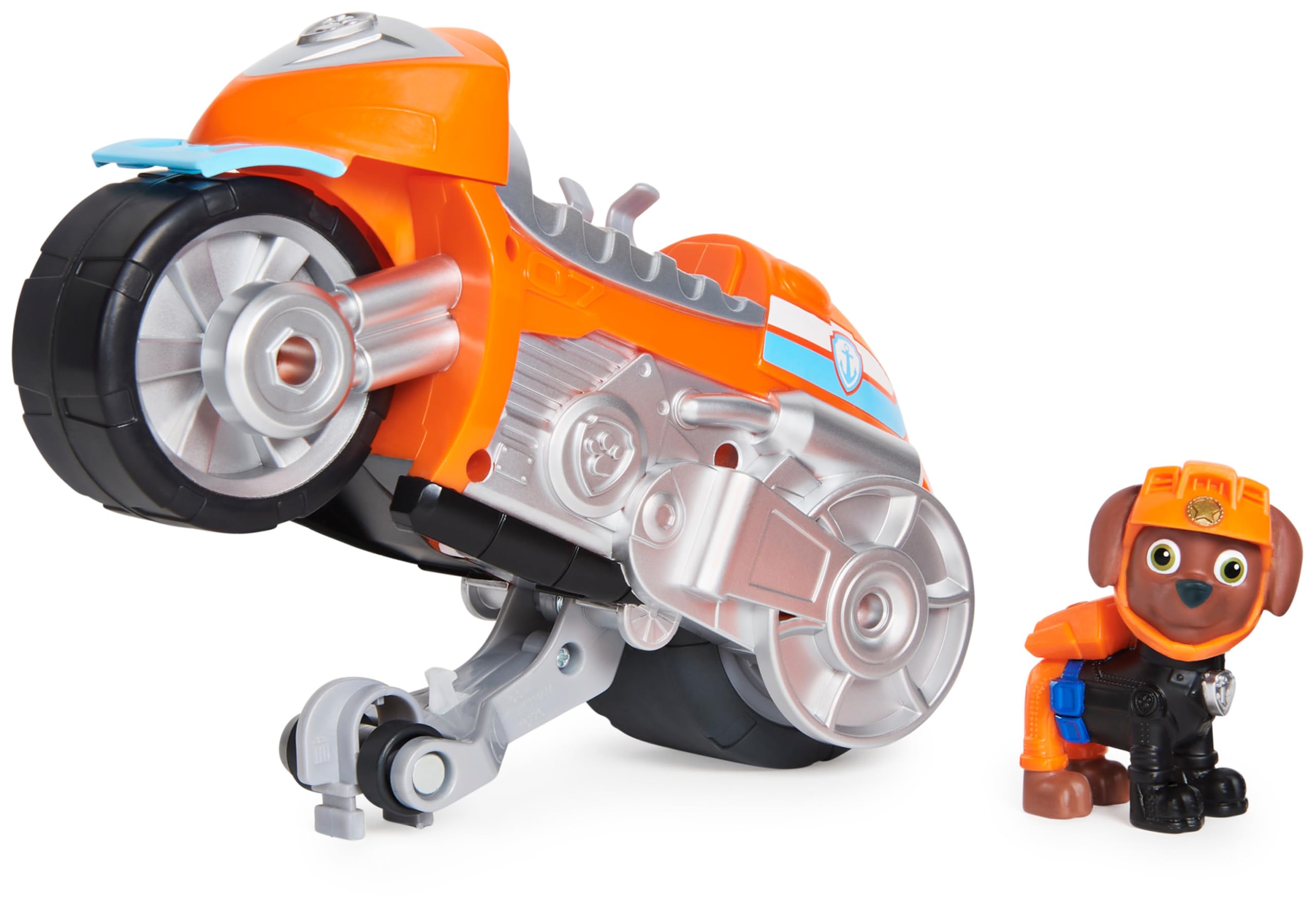 Paw Patrol, Veicolo Moto Pups di Zuma, Motocicletta con Motore a retrocarica e Personaggio, per Bambini dai 3 Anni in su