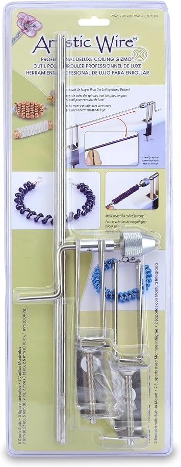 Artistic Wire Professional Deluxe Coiling Gizmo, 5 Rods, 7 mm, 5 mm, 3 mm, 2.5 mm, 1 mm x 38.1 cm