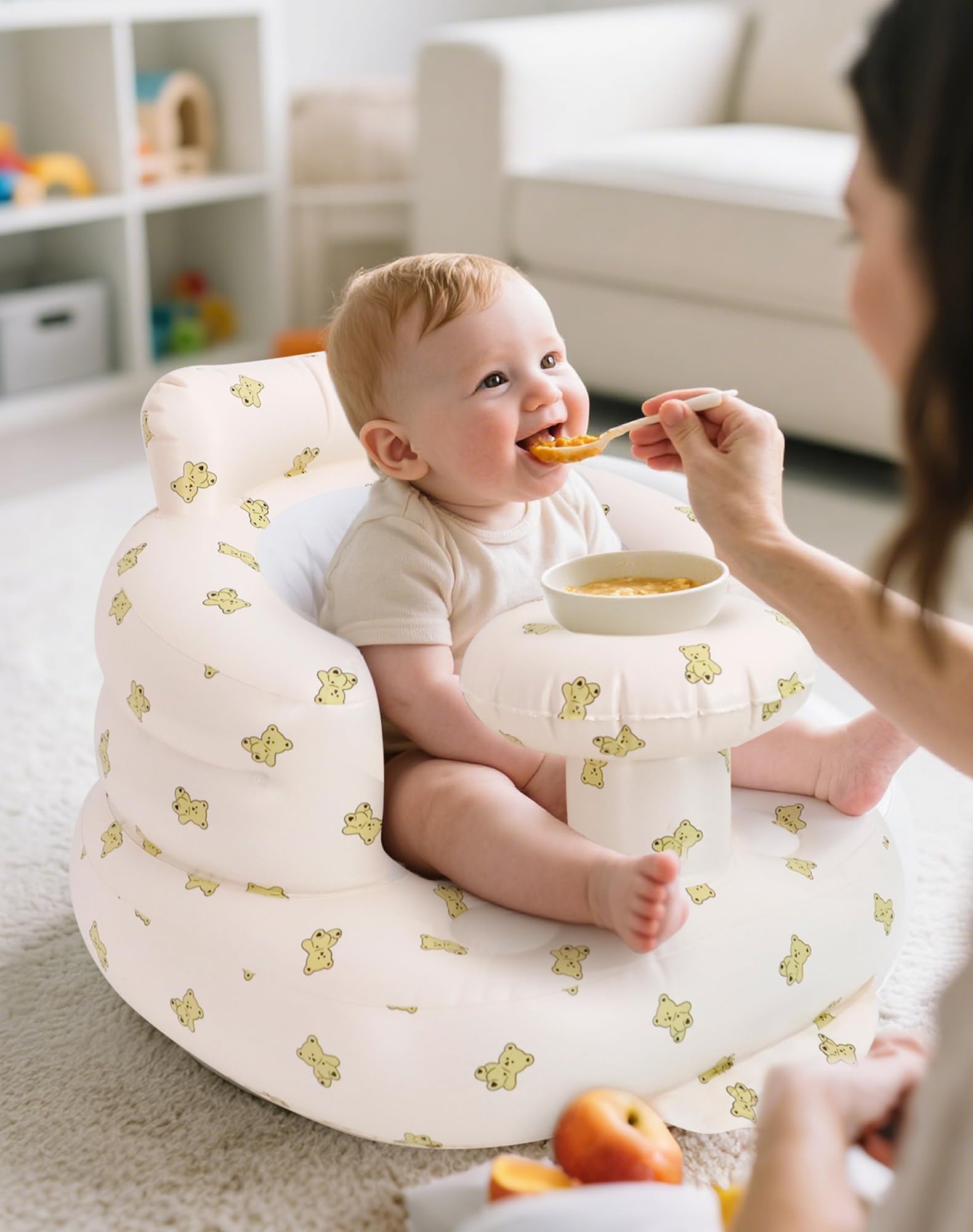 AirSwim Inflatable Baby Seat with Tray, Inflatable Baby Chair for Babies 3 Months and Up - Image 2