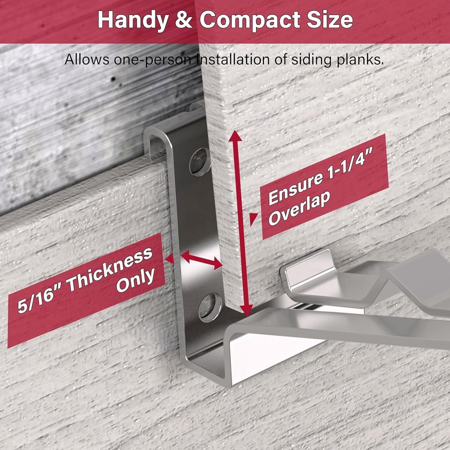 2Pcs 5/16in Stainless Steel Siding Tool for Installation and Repair, Accurate Alignment, Durable and Versatile for Construction and Remodeling Projects