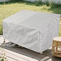 Vista 6 de Funda para sofá de patio impermeable, resistente para sofá biplaza de 2 plazas, fundas de muebles de patio para sofá exterior, sofá biplaza, sofá