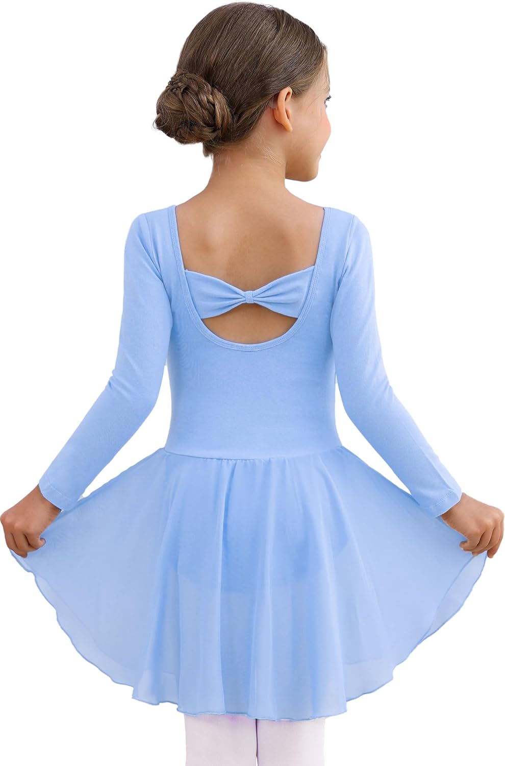 MdnMd Toddler Girls Ballet Dance Leotards Skirt Ballerina Ballet Outfit Dresses Camisole Puff Sleeve