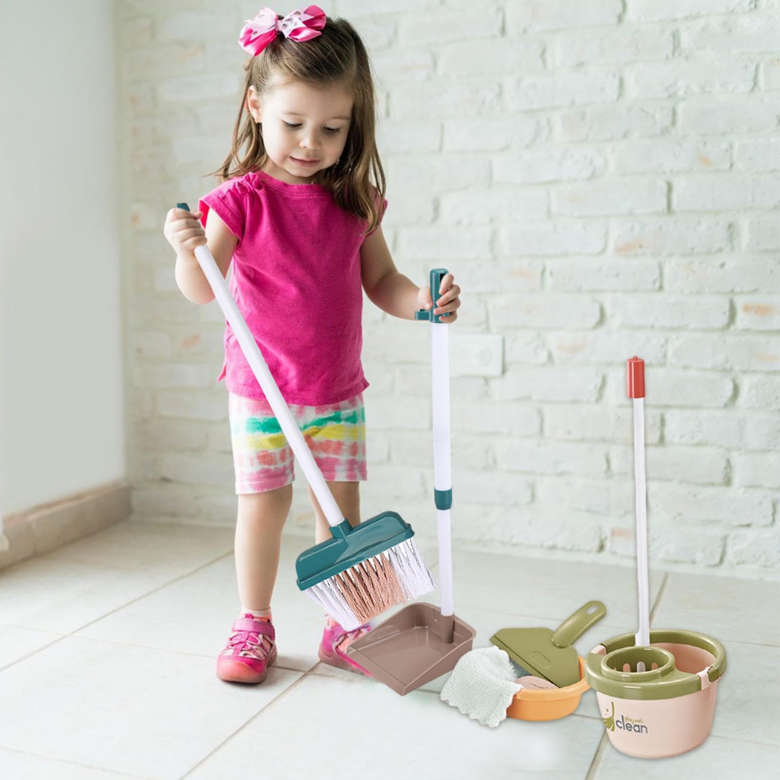 Giocattoli di Pulizia per Bambini Piccoli - Set di Strumenti di Pulizia | Rimovibili Per Giochi Di Simulazione | Giocattoli Di Pulizia Per Bambini Piccoli, Flessibili, Flessibili E Multifunzionali,