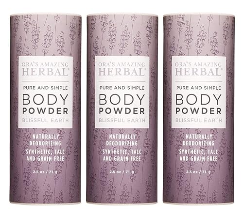 Miniatura 15 de Ora's Amazing Herbal Polvo Corporal Sin Talco para Mujeres, Polvo de Talco Sin Almidón de Maíz, Aroma Relajante de Conexión a Tierra, Aceites