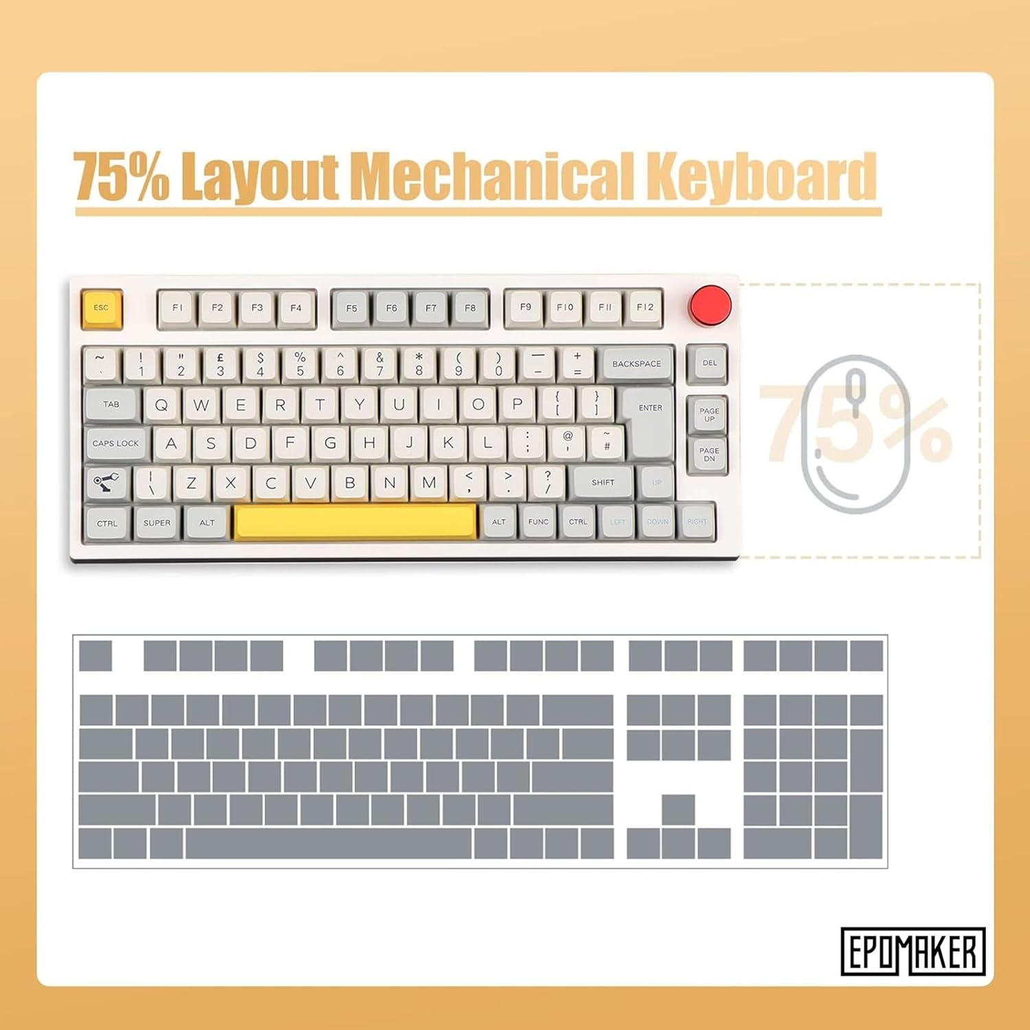 Ukážka RGB podsvietenia EPOMAKER TH80 PRO