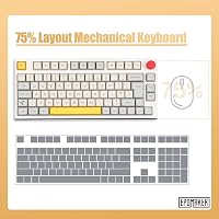 EPOMAKER TH80 PRO Mechanikus Gamer Billentyűzet - 75% RGB, Hot-Swap, 3 Csatlakozási Mód, PBT Keycaps, PC/Mac/PS4/PS5/Xbox Kompatibilis, Theo 2