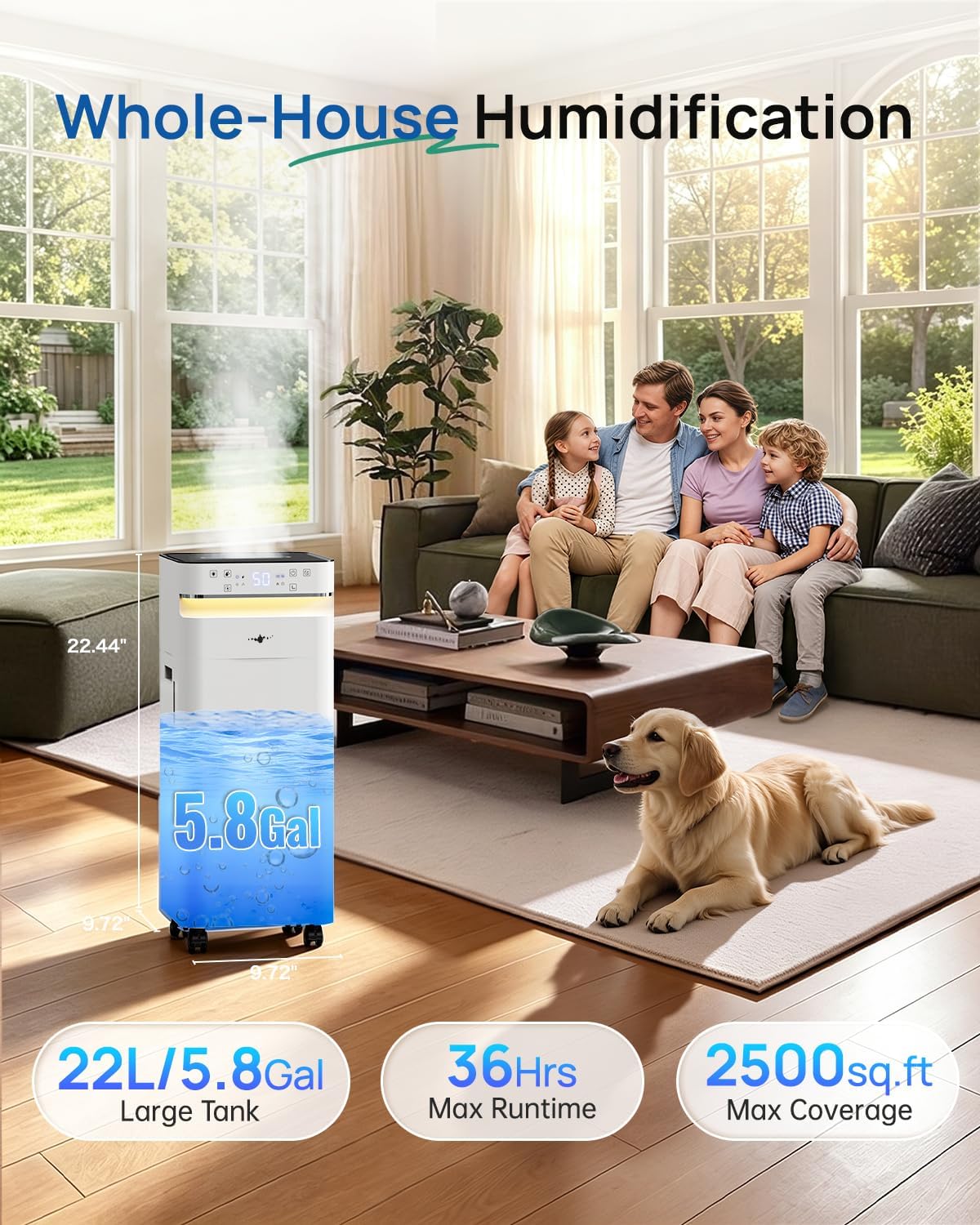 Humidifier Large Room 5.8Gal/22L, Cool Mist Humidifiers for Home 3 71PuFpCLKJL. AC SL1500