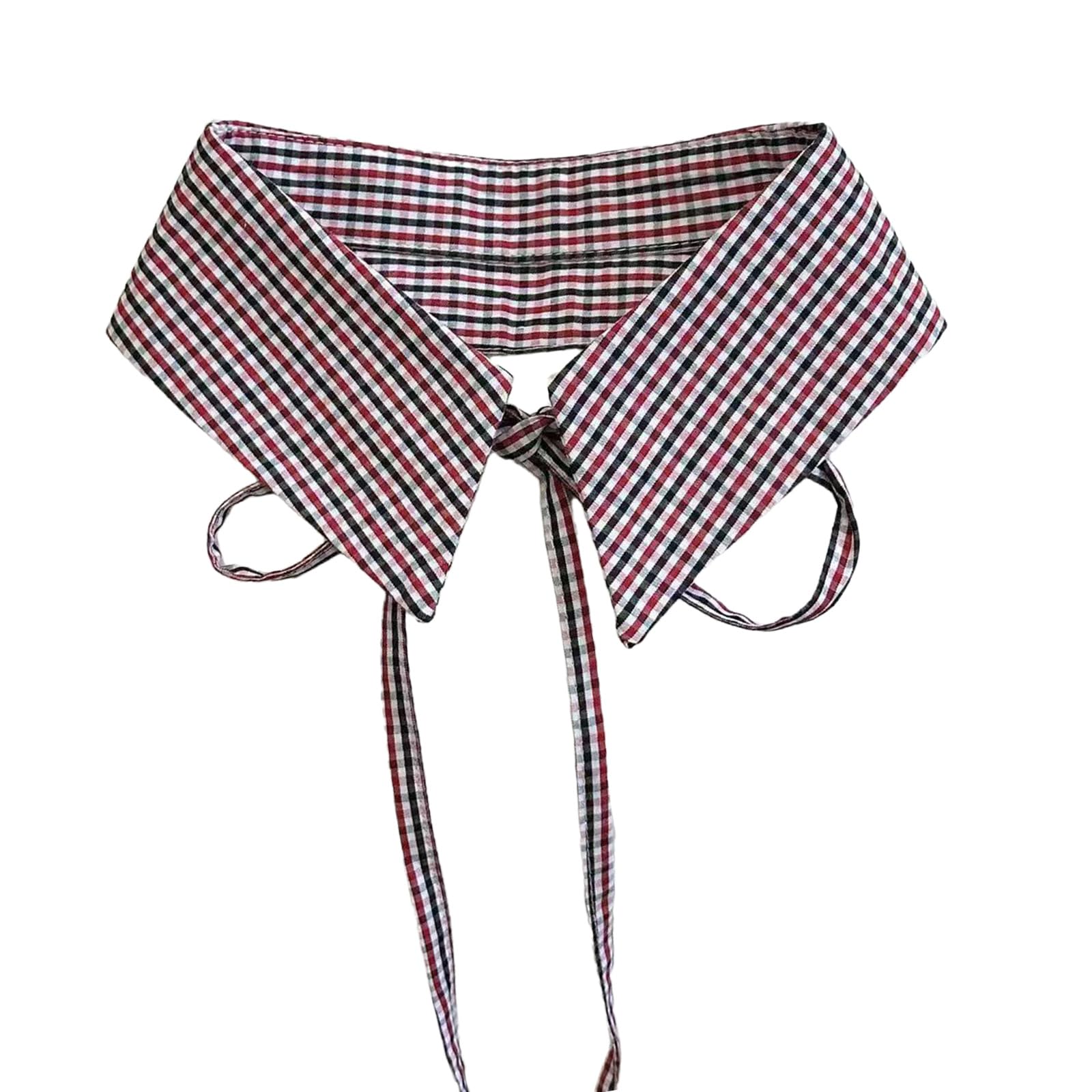 MICFENY Attach Checkered Collar Soft Ventilated Substance Fast Wear For Casual Outfits