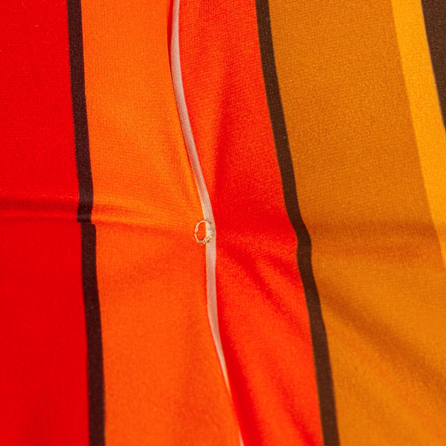 2-Pack Outdoor/Indoor Wicker Patio Seat Cushion Pad with Ties - Dining Chair Cushion, 17" x 17" (Orange and Red Stripes)