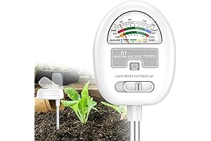 Upgraded Soil Moisture Meter: 4-in-1 pH Meter for Plants