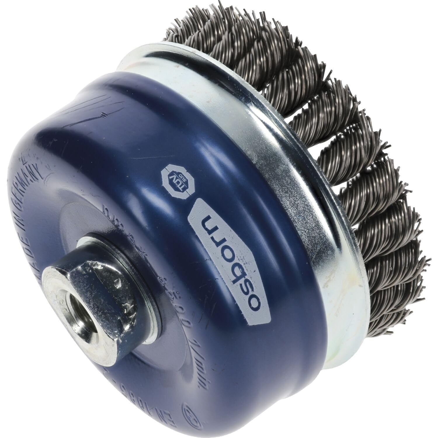 Osborn 0002608184 - Cepillo taza acero de alambre trenzado con tuerca M14 y filamento Ø 0.80 mm (100x(25+25))