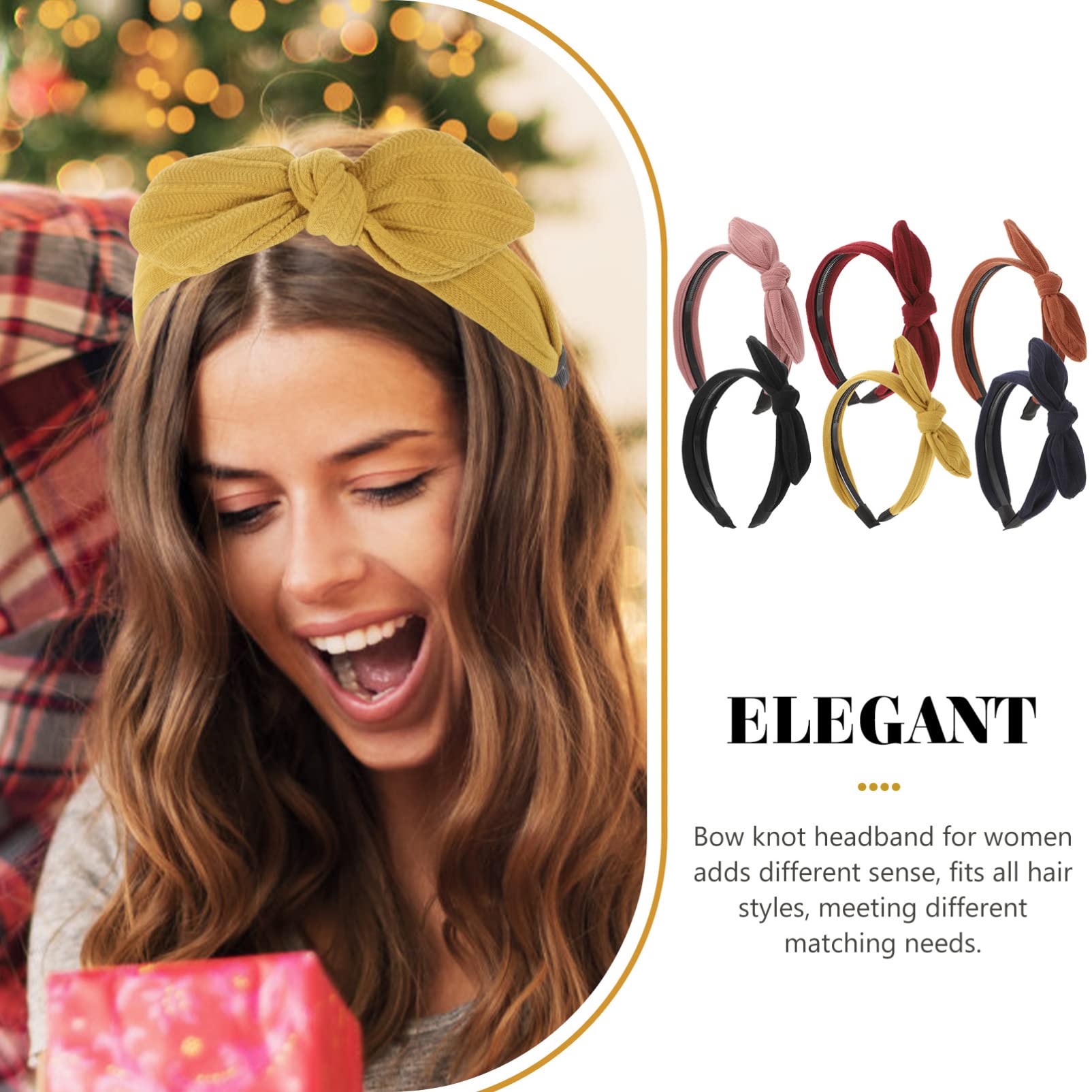 minkissy 6piezas Diademas Anchas Lazo Para Mujer De Burdeos Mostaza Accesorios De Moda Para Tipo De Cabello y Ocasiones