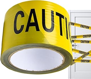 Genérico PRECAUCIÓN CINTA DE ADVERTENCIA | Rayas De Resistencia De Desgaste Negro Y Amarillo | Cinta De Seguridad De Adv...