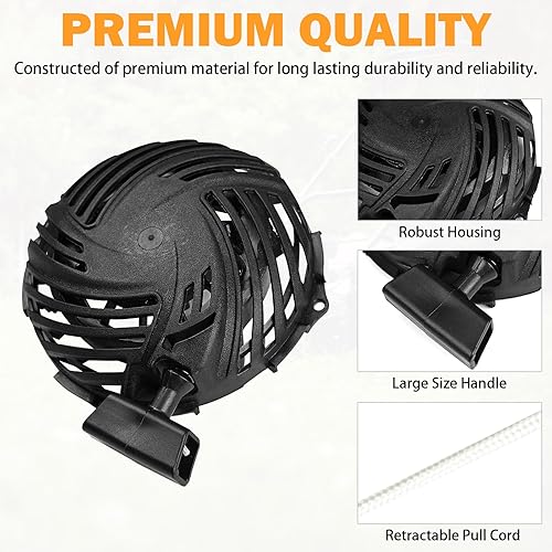 Miniatura 29 de Conjunto de arrancador de retroceso de cuerda Predator 212, reemplazo de Predator 212cc, 5.5HP 6.5HP 7HP, Coleman CT200U BT200X Trail CT200U-EX