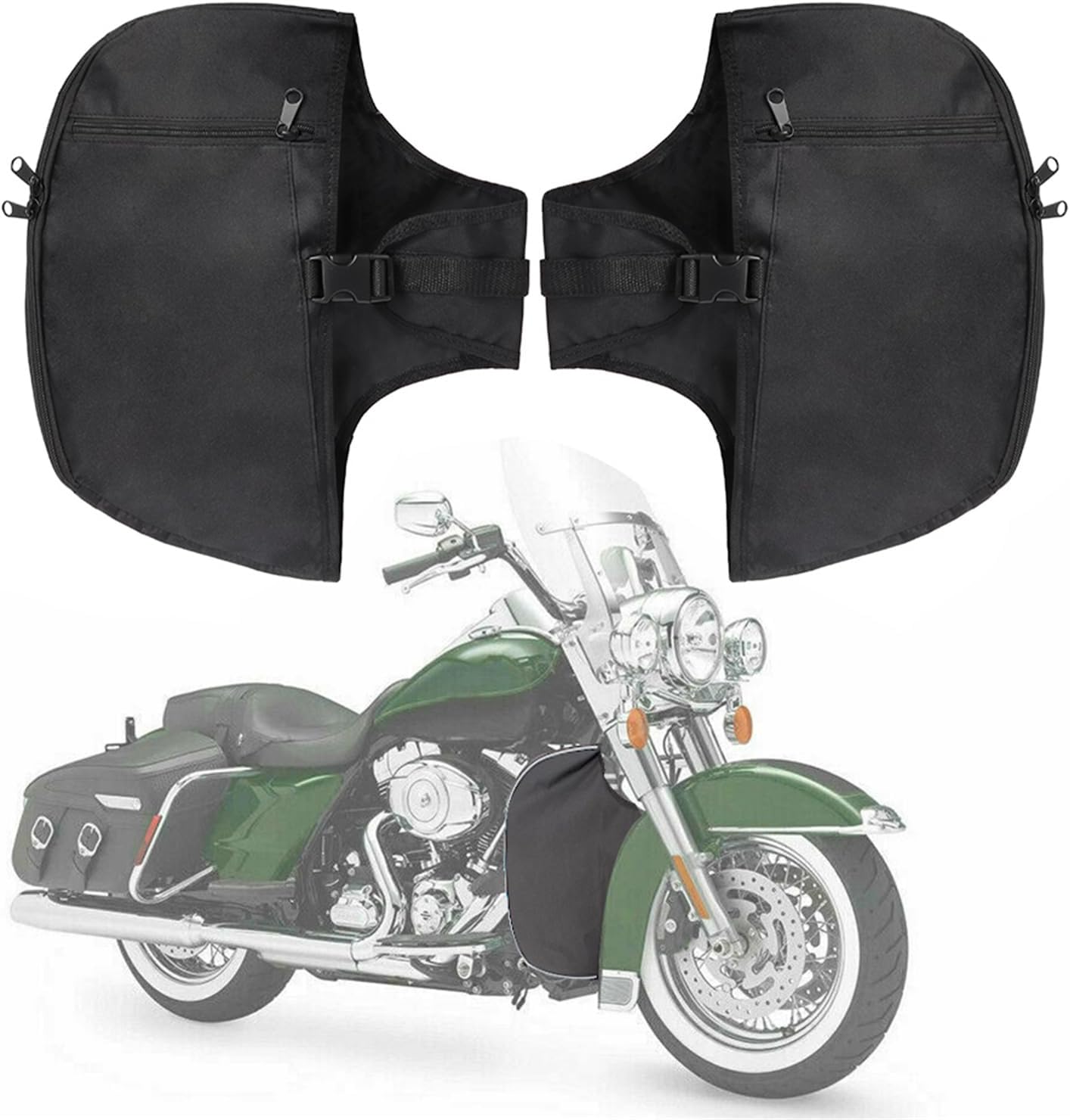 GUDITEM Motorcycle Soft Lowers Chaps Engine Guard Cover Leg