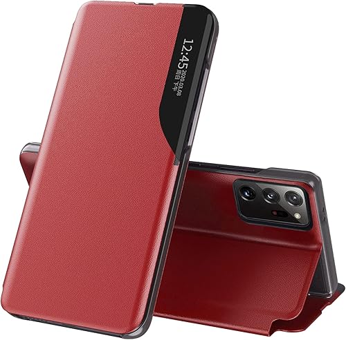 Miniatura 9 de Note 20 Ultra Flip Funda para Samsung Galaxy Note 20 Ultra 5G, Clear View Funda delgada de cuero para Samsung Note 20 Ultra Funda de teléfono con
