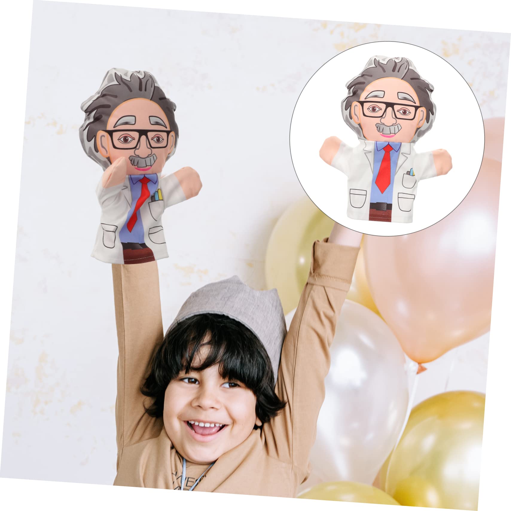 Marioneta De Mano De Científico De Peluche | Títere De Dedo Para Contar Cuentos Y Juego De Roles