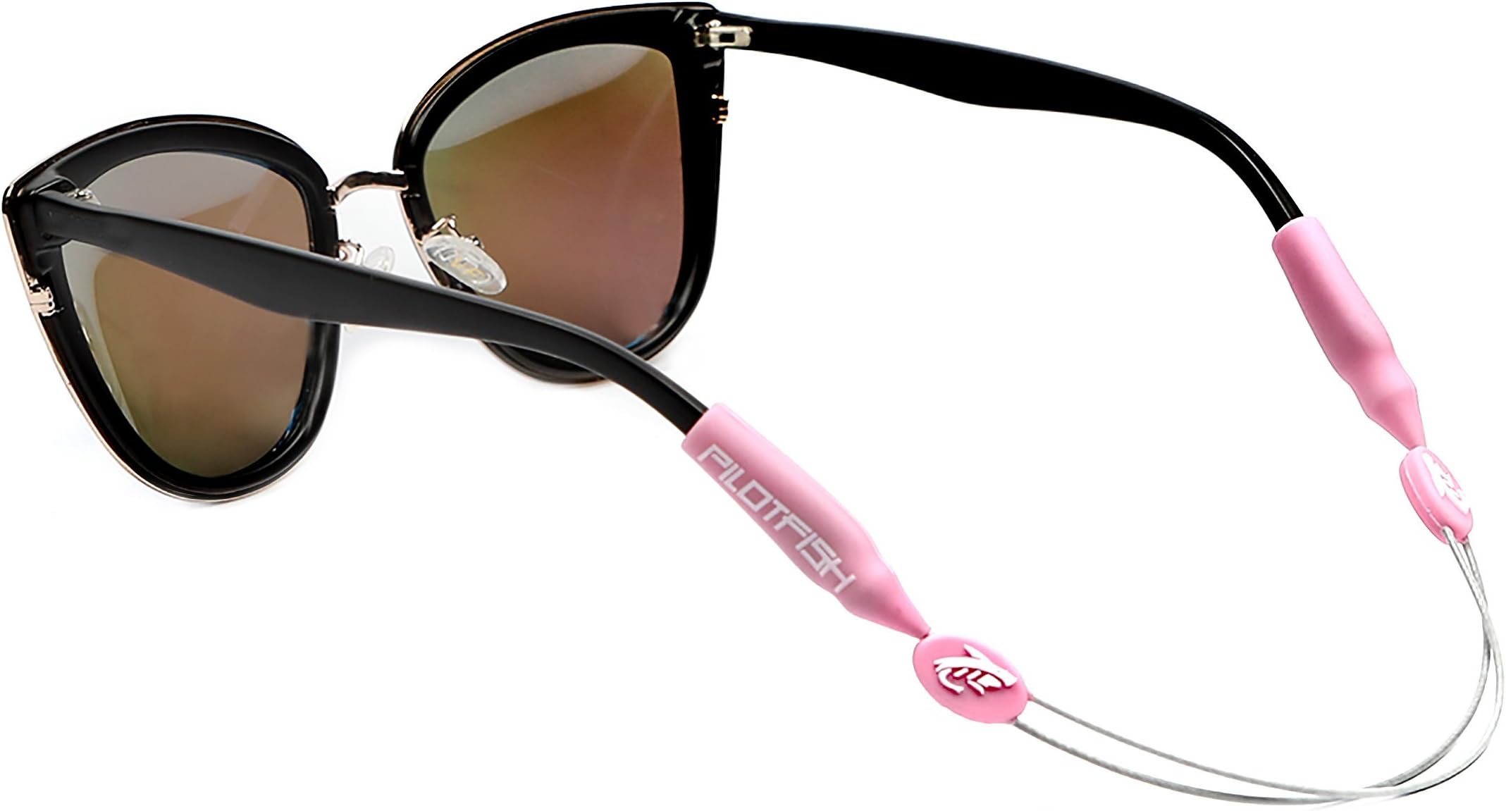 Pilotfish No Tail Adjustable Eyewear Retainer Cable Strap: Sunglasses, Eyeglasses, Glasses (16 Inch, Pink Flamingo)