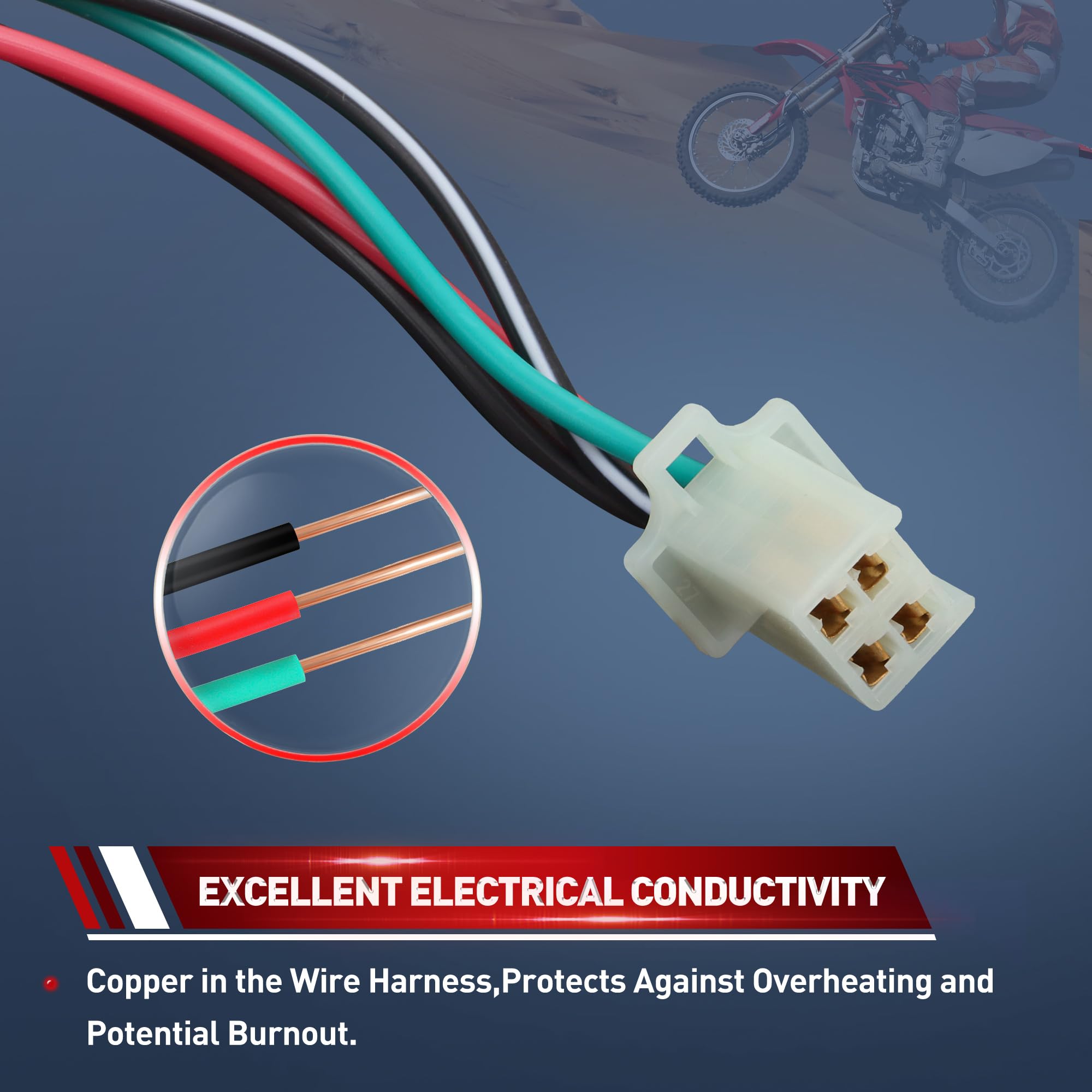 WOOSTAR Cableado CDI Bobinas de Encendido Moto Kill Interruptor Kits de Reparación Reemplazo para 50cc 90cc 110cc 125cc China ATV Quad Pit Dirt Bike Go Kart Buggy