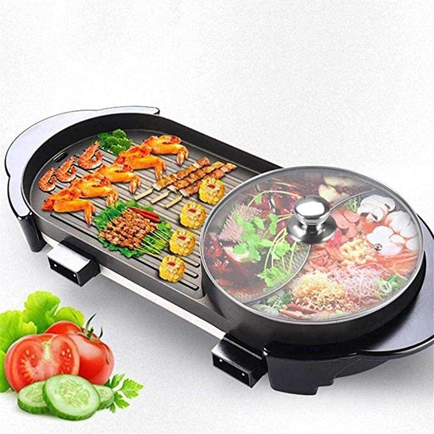 Plaque De Cuisson électrique Antiadhésive Sans Fumée - Parfaite Pour Crêpes, Burgers, Barbecue Coréen à La Maison