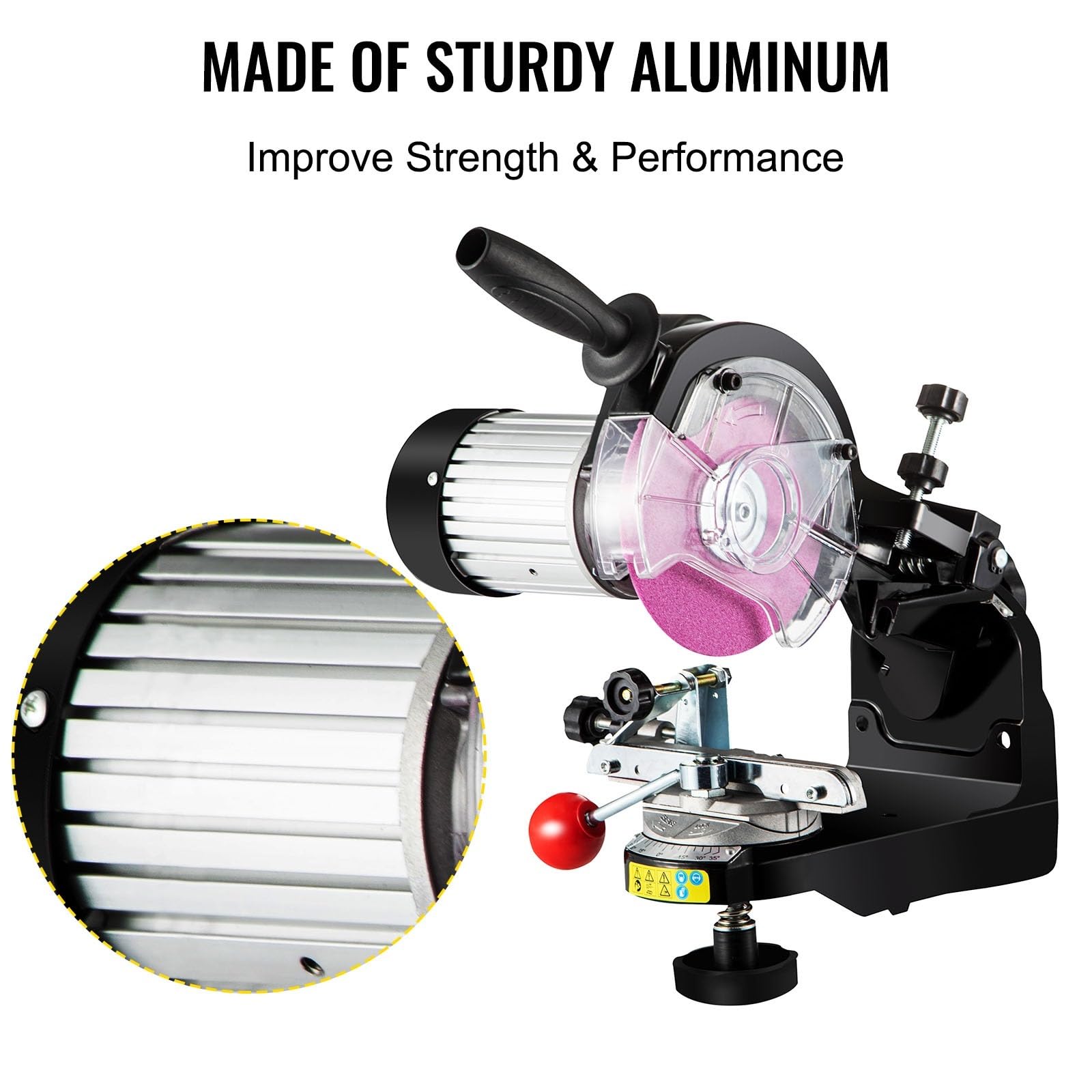 Amoladora de cadena sierra 230 W, 3000 RPM, Banco aluminio eléctrico, amoladora motosierra, afilador, herramienta ángulo ajustable portátil, pulidora Para principiantes y uso doméstico