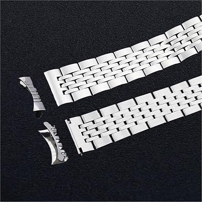 Stainless Steel Watch Strap Men Women Quick-Release Replacement Watch Band Metal Wristband Folding Buckle