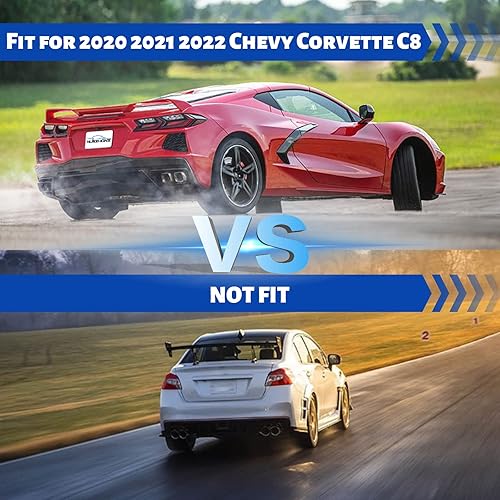 Miniatura 7 de NUBEHONE Protectores contra salpicaduras delanteros y traseros, guardabarros, guardabarros XL estilo extendido Compatible con Chevy Corvette C8