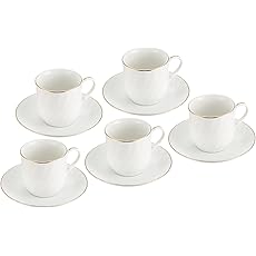 エールネット(Ale-net) ゴールドライン 5客 コーヒーセット 美濃焼