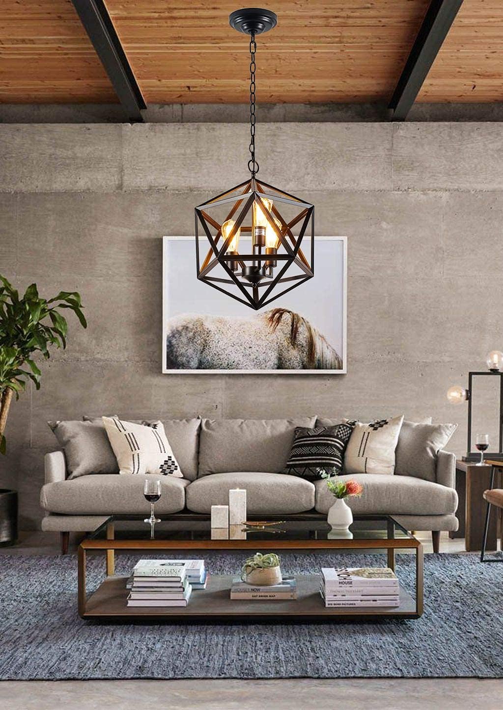 Onе-Dау Sаlе: Uр tо 60% оƒƒ TENGXIN Flush Mount Ceiling Light,Adjustable Chain Wrought Iron Metal Geometric Hanging Light,Industrial Metal Lighting Fixture,Black Finish. (Black,ninogan) Onе-Dау Sаlе: Uр tо 80% оƒƒ TENGXIN Flush Mount Ceiling Light,Adjustable Chain Wrought Iron Metal Geometric Hanging Light,Industrial Metal Lighting Fixture,Black Finish. (Black,ninogan)