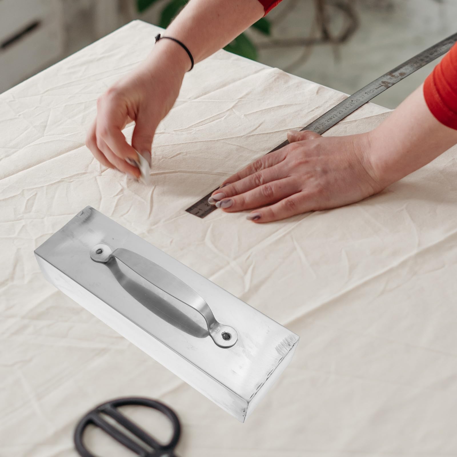 TOYANDONA Badajo De Sastre De Acero Inoxidable Pequeño Para Coser, Bloque De Fijación De Tela Reutilizable, Herramienta De Costura Práctica Para Uso Diario En Confección De Costura