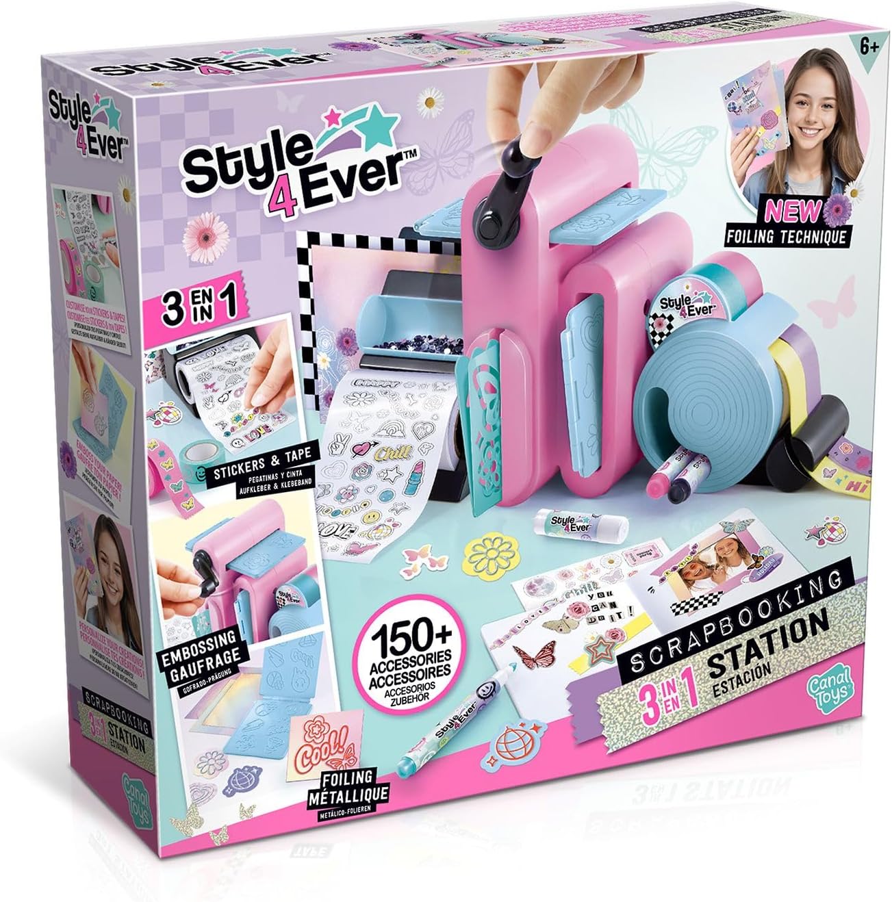 Canal Toys Style 4 Ever Studio de Scrapbooking 3 en 1 Enfant 6+ – Atelier créatif complet, carnet à personnaliser, activité manuelle OFG 275