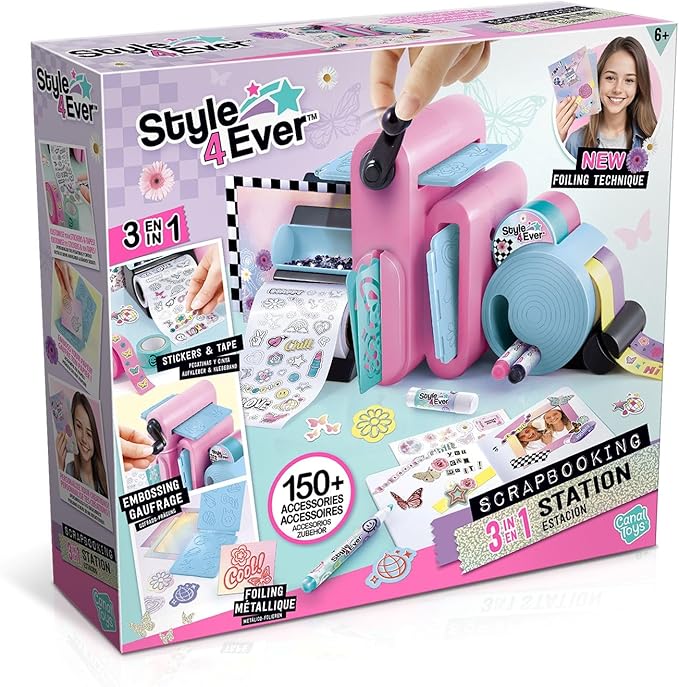 Canal Toys - Style 4 Ever - Le Studio de Scrapbooking 3 en 1 pour Enfants de 6 Ans+ - Activité Manuelle - Loisir Créatif - Personnalise ton Carnet - Idée Cadeau - Jouet Ludique Enfant - OFG 275