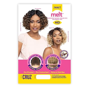 Janet Collection HD Swiss Lace Front Wig Melt Hand-Tied 13X6 Frontal Part Cruz (1)